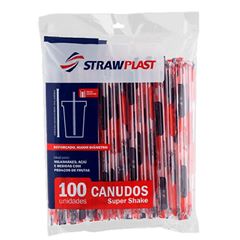 Canudo Strawplast Sachet Shake 10mm 100un