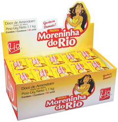 Pacoca Moreninha Rio Quadrada Embrulhada Display 50x1