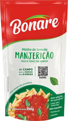 Molho De Tomate Bonare Manjericao Sachet 300g