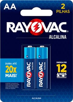 Pilha Rayovac Alcalina Aa Pequena 20853 Sm 2un
