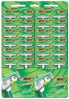 Aparelho Bic Comfort 2 Pele Sensivel Verde Cartela 12x2
