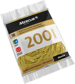 Elastico Mercur Super Amarelo 18 200un
