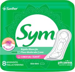 Absorvente Sym Suave Sem Abas Verde 8un