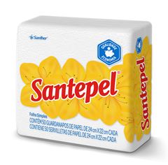 Guardanapo Santepel Folha Simples Pequeno 24x22 50fls