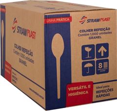 Colher Descartavel Strawplast Refeicao Transarente 1000un