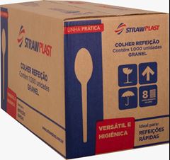 Colher Descartavel Strawplast Refeicao Transarente 1000un