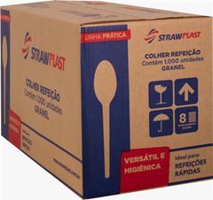 Colher Descartavel Strawplast Refeicao Transarente 1000un