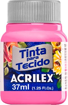 Tinta Tecido Acrilex Rosa 37ml Ref 537