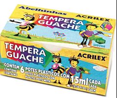 Tinta Guache Acrilex 6 Cores 15 Ml