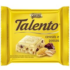 Chocolate Talento Mini Branco Com Passas E Cereais 25g