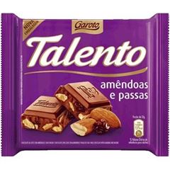 Chocolate Talento Mini Amendoas E Passas 25g