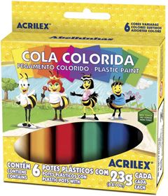 Cola Colorida Acrilex 6 Cores 23g