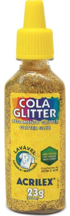 Cola Gliter Acrilex Ouro Ref 201