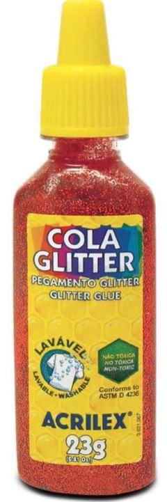 Cola Gliter Acrilex Vermelho Ref 205