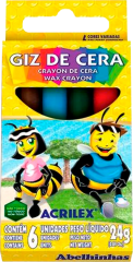 Giz De Cera Acrilex 6 Cores