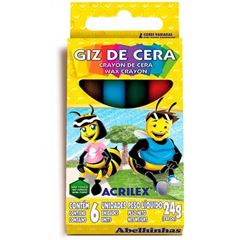 Giz De Cera Acrilex 6 Cores