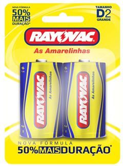 Pilha Rayovac Amarela D Grande 10298 Sm 2un