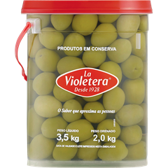 Azeitona Verde La Violetera Grauda 16/20 Balde 2kg