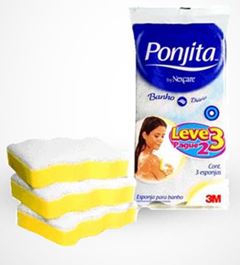 Esponja Banho 3m Ponjita Amarela Lv3 Pg2
