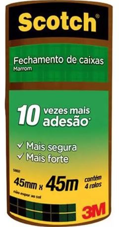 Fita Adesiva Empacotamento 3m Scotch Marrom 45x45m