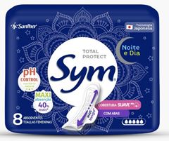 Absorvente Sym Suave Noite E Dia Com Abas 8un