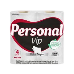 Papel Higienico Personal Vip Folha Dupla 30m 4x1