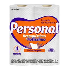 Papel Higienico Personal Folha Simples Lavanda 30m 4x1