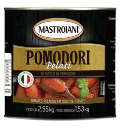 Tomate Pelado Mastroiani Importado Lata 2,5kg