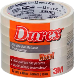 Fita Durex 3m 12mmx40m R400