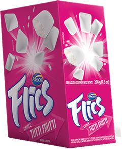 Chicle Flics Tutti Frutti 204g