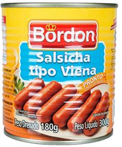 Salsicha Bordon Tipo Viena Lata 180g