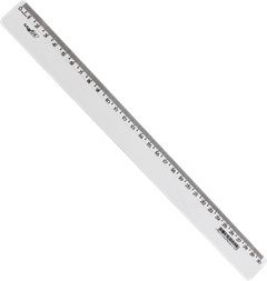 Regua Waleu 30cm Cristal