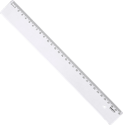 Regua Waleu 30cm Cristal Rigida