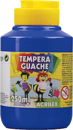 Tinta Guache Acrilex 250ml 501 Azul Turquesa