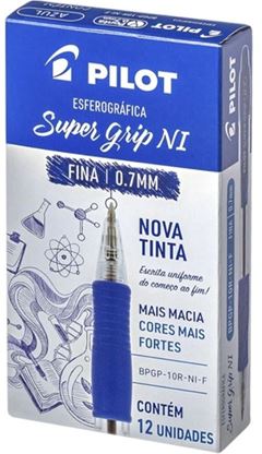 Caneta Pilot Esferografica Super Grip 0.7 Azul
