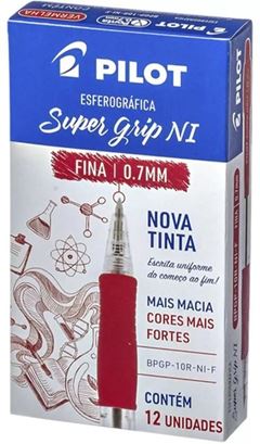 Caneta Esferografica Pilot Super Grip 0.7 Vermelhoelha