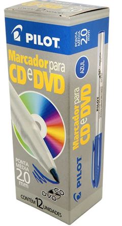 Marcador Cd/Dvd Pilot 2.0 Azul