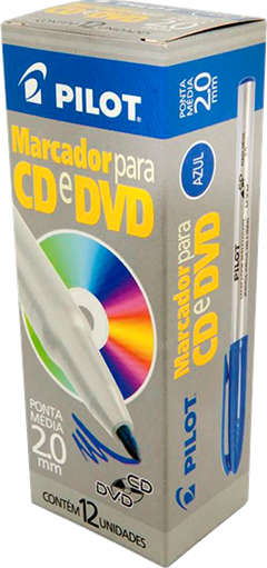 Marcador Cd/Dvd Pilot 2.0 Azul