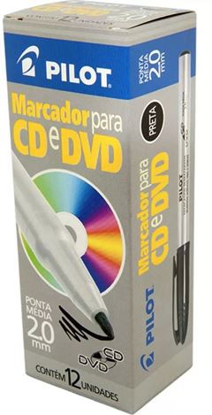 Marcador Cd/Dvd Pilot 2.0 Preto