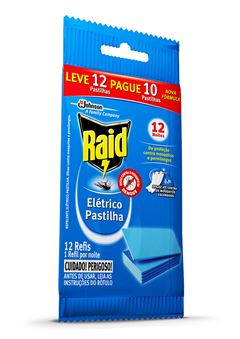 Inseticida Raid Eletrico Pastilha Refil Lv12un Pg10un