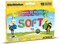 Massa Modelar Acrilex Soft 12 Cores