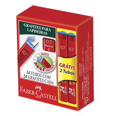 Grafite Faber Castell 0.7 Lv14 Pg12 Com 24 Minas