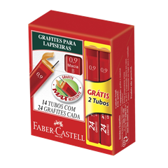 Grafite Faber Castell 0.9 Lv14 Pg12 Com 24 Minas