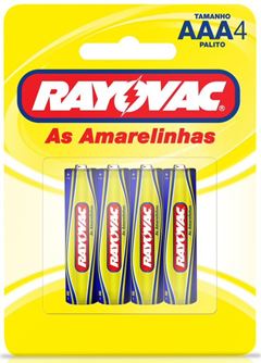 Pilha Rayovac Amarela Aaa Palito 10307 Sm 4un