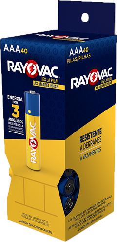 Pilha Rayovac Amarela Aaa Palito 10303 Tubo 4un