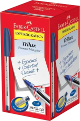 Caneta Faber Castell Esferografica Trilux Azul