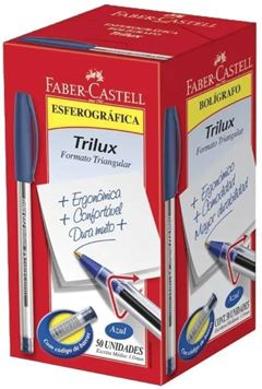 Caneta Faber Castell Esferografica Trilux Azul