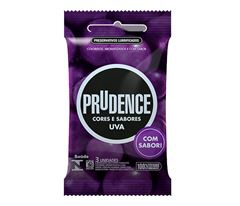 Preservativo Prudence Lubrificado Sabores Uva 3un