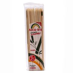 Espeto Para Churrasco Bambu Arco Iris 25cm 50un