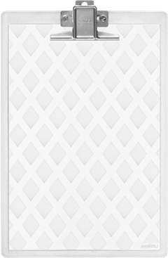 Prancheta Waleu 34.5x23cm Cristal